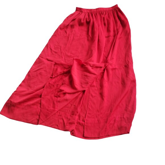 Joie Flowing Red Silk Maxi Skirt Women's Small - Picture 1 of 12